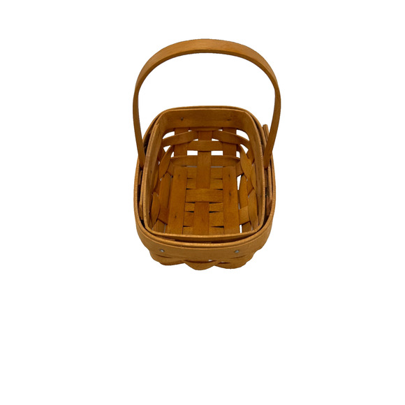 2000 Longaberger Parsley Basket Stationary Handle 6"L x 4.5"W x 2.5"H - Picture 2 of 3